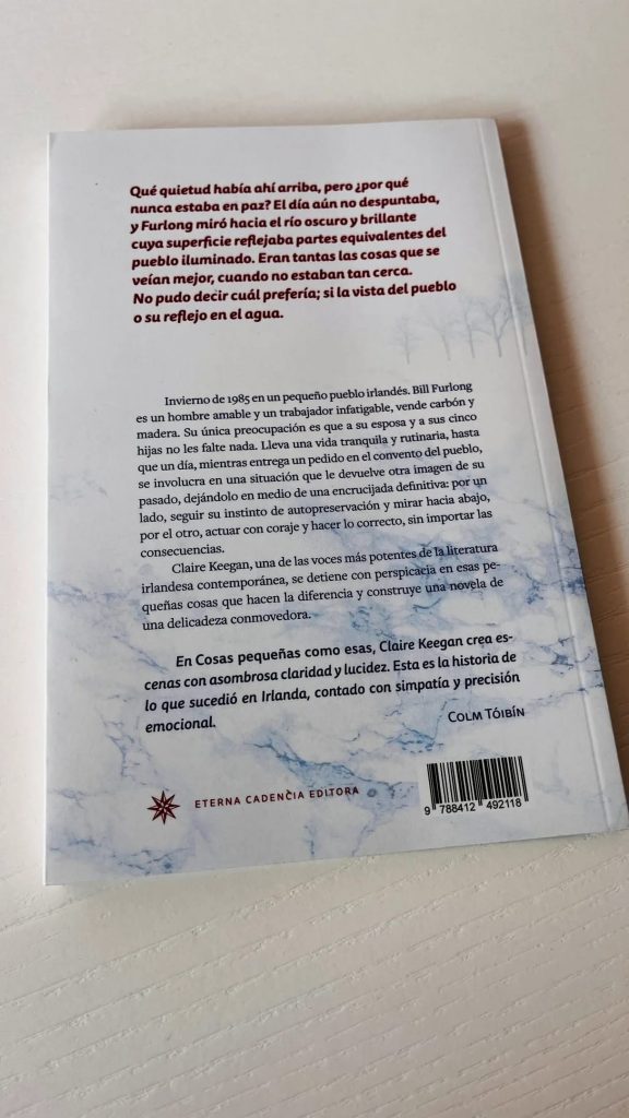 Novela Cosas pequeñas como esas de Claire Keegan